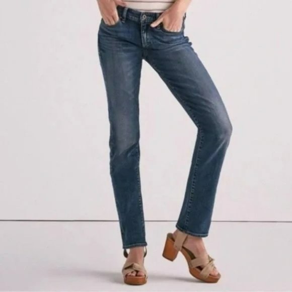 Lucky Brand Billy Straight Girls Jeans Size 14 Grunge Western Boho 90s Faded - Picture 1 of 8